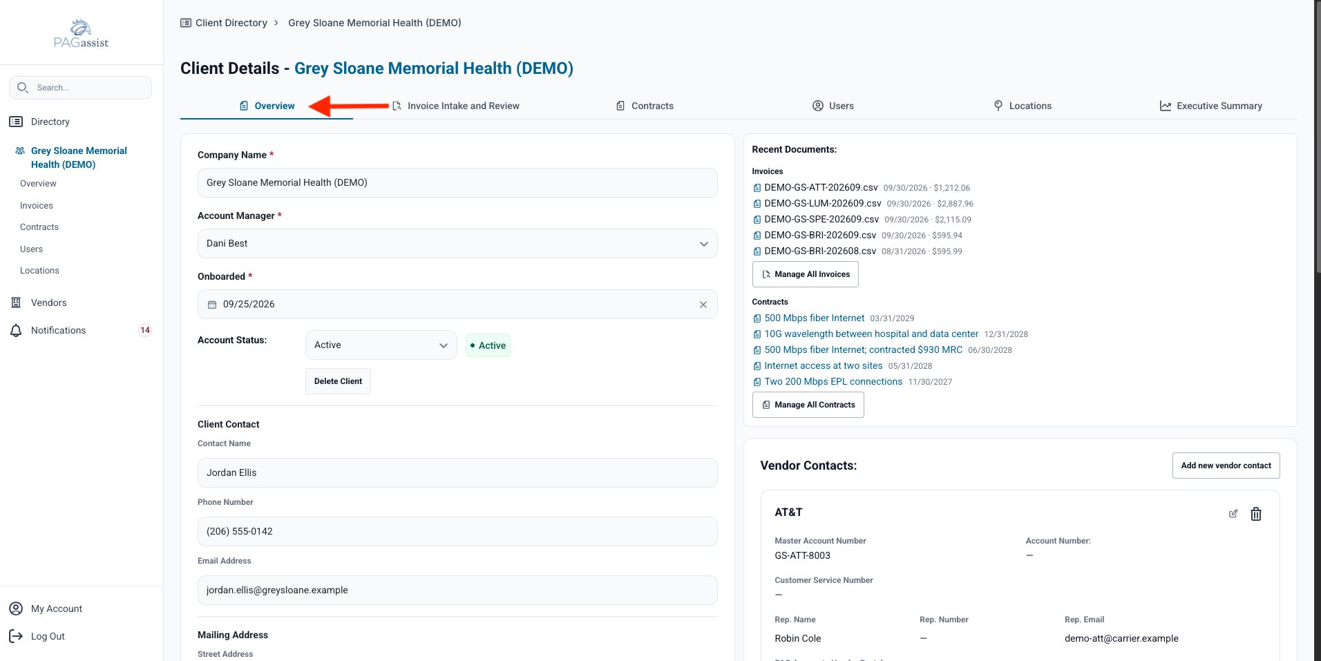 New Client Setup Flow